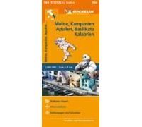 Michelin Molise, Kampanien, Apulien, Basilikata, Kalabrien. Straßen- Und Tourismuskarte 1:400.000