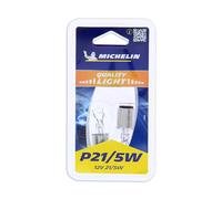 MICHELIN P21/5W 12V BAY15d - Lot de 2 Ampoules Veilleuse & Feu Stop 21/5W