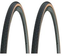 Michelin Pneu 700X32 Dynamic Classic Souple Adulte Unisexe, Noir et Marron, VTT Route (Lot de 2)
