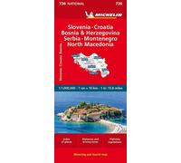 Michelin Slovénie Monténégro Bosnie Croatie Serbie : Carte routière et touristique 1 : 1 000 000 (Cartes nationales MICHELIN)