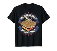 Michelin Star Dorm Chef Instant Ramen Noodles T-Shirt Graphique avec Valeur, Homme, Noir, XL