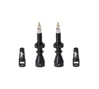 MICHELIN - Valve Tubeless 40mm Paire Noir - Conception en Aluminium - Installation Facile - Outil de Retrait de Noyau Inclus - Étanchéité Optimale - Compatible avec Inserts Pneus