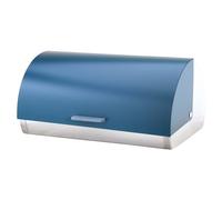 Michelino Boîte à pain 38.5 x 28 x 18.5 cm Boîte à pain en acier inoxydable avec couvercle à rouleau Boîte à pain à rouleau Boîte à pain Petrol