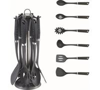 MICHELINO Set d'ustensiles de cuisine 7 pcs. avec support Carbon 47005