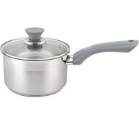 Michelino Sophie casserole en acier inoxydable avec couvercle en verre & poignée souple - ø16 cm