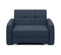 Michelle - fauteuil convertible avec coffre en velours - Bleu