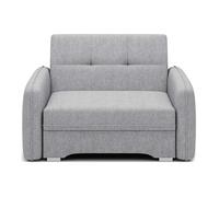 Michelle - fauteuil convertible avec coffre en velours - Gris clair