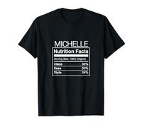 Michelle Nutrition Facts Class Sass Style Funny Name Parodie T-Shirt