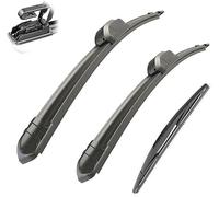 michenggg Balais d'essuie-Glace Avant+arrière pour Nissan Pathfinder R51 2005-2012 - 3 pièces, Compatible Pare-Brise, Ajustement Parfait