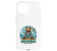 Michigan Grands Lacs Ours Eau Nature Vibes Coque pour iPhone 15