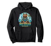 Michigan Grands Lacs Ours Eau Nature Vibes Sweat à Capuche