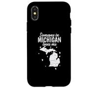Michigan Quelqu'un au Michigan m'aime USA Coque pour iPhone X/XS