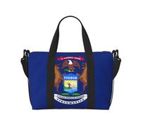 Michigan State Flag Sac de voyage pour femme, grand sac fourre-tout de week-end, sac d'entraînement de gym, sac d'hôpital pour maman, noir, One Size