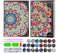 MICHIHOMIE Cadeaux Fille 6 7 8 9 10 Ans, Bricolage Fille 5-12 ans, Diamond Painting Enfant A5 Carnet, Kit Bricolage Jouet Fille Mandalas 7-12 Ans Cadeau Anniversaire (Style B)