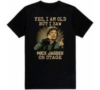Mick Jagger Country Music Rock Vintage T-Shirt Funny Black Cotton Tee Gift Men Size XXL