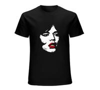 Mick Jagger Face Unisex T-Shirt Vintage Gift for Men Cotton Tee Black S