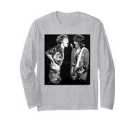 Mick Jagger Keith Richards Rolling Stones par Everard Smith Manche Longue, Unisexe pour Adultes, Gris Chiné, L