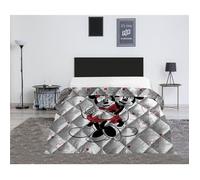 Mickey et Minnie Disney, Couette Matelassée Imprimée Réversible 240x220 cm pour Lit double