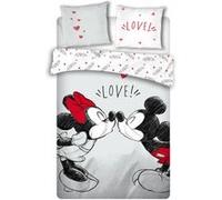 Mickey et Minnie Love - Parure de Lit Double - 3 pièces Gris G