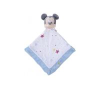 Mickey La Souris : Grand Doudou Plat Lange Blanc Et bleu 40 X 40 Cm - Peluche Enfant Et Bebe - Naissance