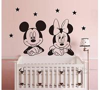 Mickey la souris Minnie Mouse Étoiles Disney Autocollant mural Mural Art Déco Décoration de maison Art mural Décoration Décalcomanies Chambre de bébé