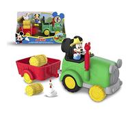 Mickey, Tracteur et remorque avec 1 figurine 7,5 cm articulée et des accessoires, Jouet pour enfants dès 3 ans, MCC05