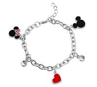 Disney Minnie et Mickey Bracelet fantaisie en émail multicolore BH00228RL-65, taille unique, Zinc, Pas de gemme