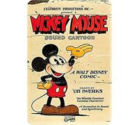 Mickey Mouse 20 x 30 cm Décoration murale en étain style vintage pour la maison, la cuisine, la salle de bain, la ferme, le jardin, le garage avec citations inspirantes