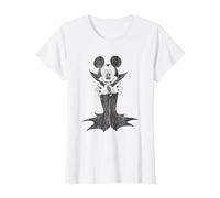 Mickey Mouse Count Dracula T-Shirt, Femme, Blanc, XXL