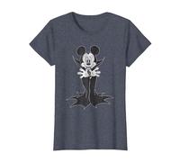 Mickey Mouse Count Dracula T-Shirt, Femme, Bleu Chiné, S