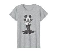Mickey Mouse Count Dracula T-Shirt, Femme, Gris Chiné, 3XL