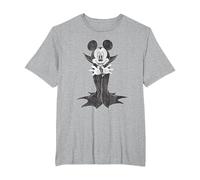 Mickey Mouse Count Dracula T-Shirt, Homme Grandes tailles, Gris Chiné, 3X Tall