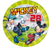 Mickey Mouse & Friends - Football - Pack de 8 assiettes de fête - Papier SG29343 (taille unique) (Coloré)