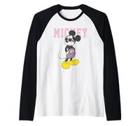 Mickey Mouse Leopard Pose Manche Raglan