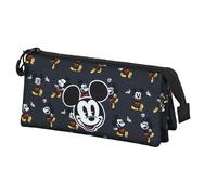 Trousse Triple - Disney Mickey Mouse Looks - Noir - Taille Unique Noir