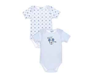 Mickey Mouse Lots de 2 Bodys, Bébé Garçon (24 Mois, Bleu)