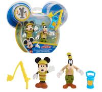 MICKEY MOUSE Mickey Blister 2 figurines articulées 7,5 cm avec accessoires - Camping