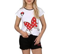 Mickey Mouse Minnie Disney Pyjama été Manches Courtes Blanc-Noir 14 Ans