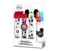Disney- Reloj Digital Correa Para pintar Montre numérique Bracelet à Peindre de Mickey Mouse (WD20326), Multicolore