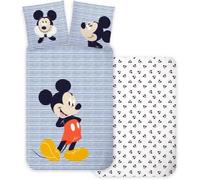 Mickey Mouse - Parure de Lit Bébé, Housse de couette 100x135 cm, Taie d’oreiller 40x60 cm