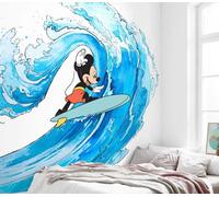Mickey Mouse Photographique Papier Peint 300x280cm 3x2.8m Disney Surfing Bleu