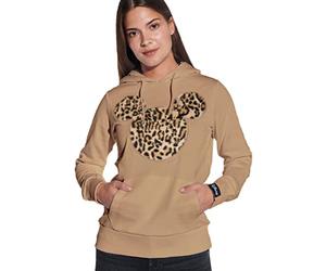 Mickey Mouse Pull à capuche pour femme - Pull Mickey Mouse pour femme - Pull licence Disney original, Beige, XS