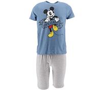 Mickey Mouse, Pyjama Court Homme,Bleu,XL