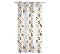 Mickey Mouse, Rideau à Voile avec Anneaux, Rideau de Chambre, Rideau d'intérieur, 140 x 290, Disney, Produit Officiel, (Panneau Simple)