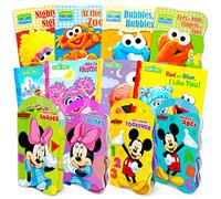 Mickey Mouse + Sesame Street Baby Toddler Beginnings Board Books & Story Books (12 Book Set)