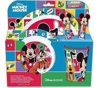 Mickey Mouse Set de vaisselle en plastique 5 pièces Set en plastique pour enfants