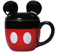 Mickey Mouse – Tasse 3D en forme de Mickey et ses amis avec couvercle – Noir