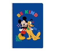 Mickey Mouse Today - Cahier 80 feuilles, couverture rigide, idéal pour enfants de différents âges, confortable et polyvalent, qualité et résistance, 21,5 x 31 cm