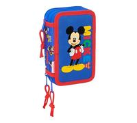 Mickey Mouse Today - Trousse Scolaire avec 37 Outils Inclus, Trousse pour Enfant, idéale pour Les Enfants de 5 à 14 Ans, Confortable et Polyvalente, qualité et résistance, 12,5 x 5,5 x 19,5 cm