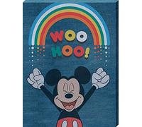Mickey Mouse Woo Hoo Impression sur Toile en Jean Multicolore 60 x 80 x 3,2 cm
